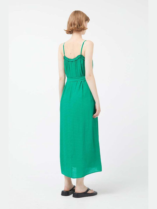 Compania Fantastica Maxi Dress with Ruffle Green