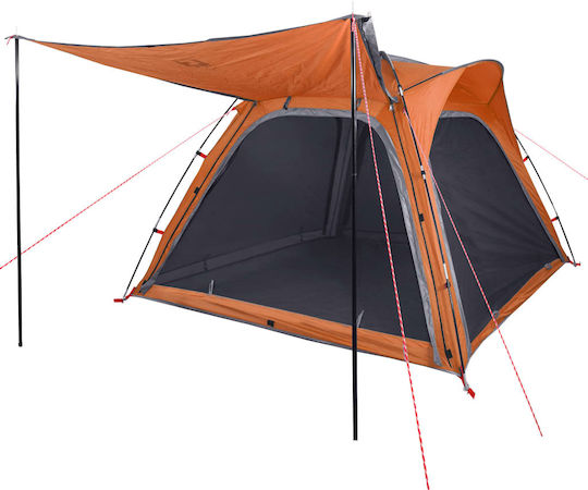 vidaXL Camping Tent Cabin Orange for 4 People 240x221x160cm