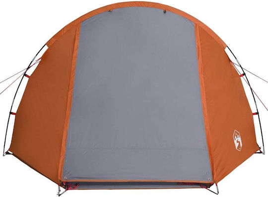 vidaXL Summer Camping Tunnel Tent Orange for 4 People 420x260x143cm