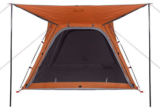 vidaXL Camping Tent Cabin Orange for 4 People 240x221x160cm