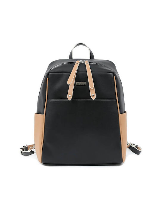 Doca Damen Tasche Rucksack Schwarz