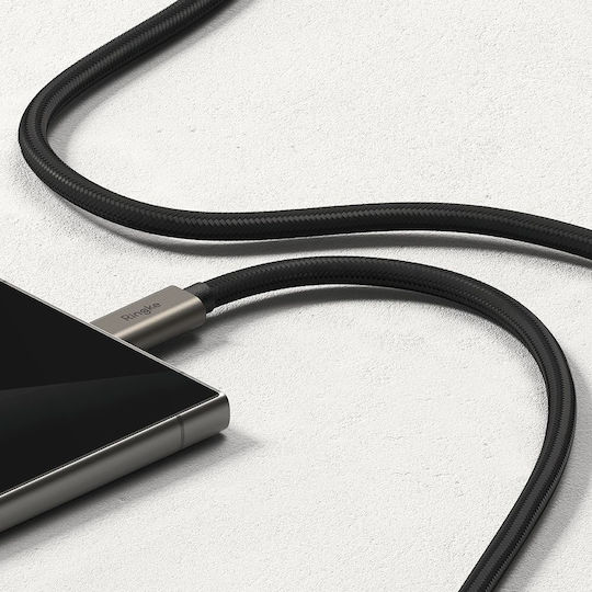 Ringke USB 3.2 Video Cable USB-C male - USB-C 240W PD Μαύρο 1m