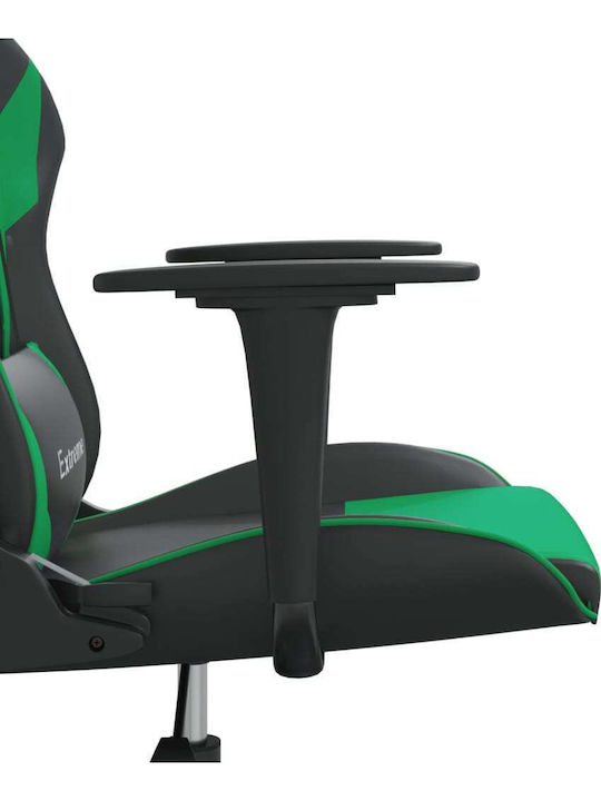 vidaXL 3143690 Gaming Chair with Adjustable Arms Black / Green