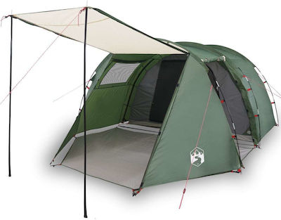 vidaXL Σκηνή Camping Τούνελ Πράσινη για 4 Άτομα 143x260x153εκ.