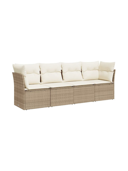 Canapea Cu Patru Locuri De Exterior Din Rattan Cu Perne 55x55x69cm
