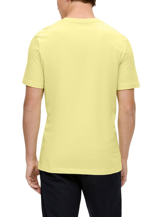 S.Oliver T-shirt Bărbătesc cu Mânecă Scurtă YELLOW 2141458-11D1