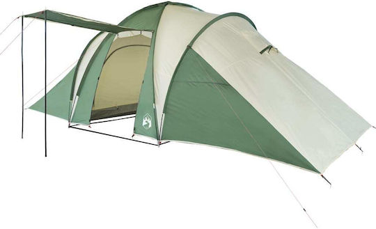 vidaXL Summer Camping Tent Tunnel Green for 6 People 150x238x193cm