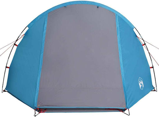 vidaXL Cort De Camping Tunel Albastru Pentru 4 Persoane 143x260x143cm