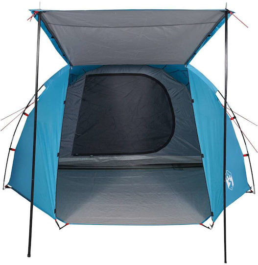 vidaXL Cort De Camping Tunel Albastru Pentru 4 Persoane 143x260x143cm