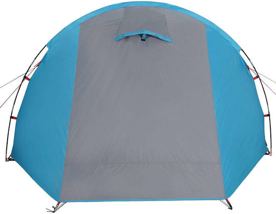 vidaXL Cort De Camping Tunel Albastru Pentru 4 Persoane 143x260x143cm
