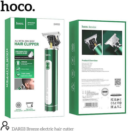 Hoco Rechargeable Hair Clipper Green DAR03