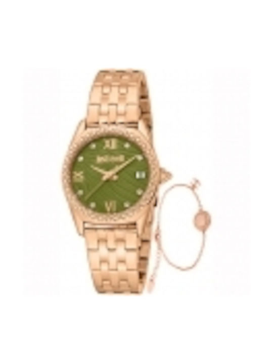 Just Cavalli Watch with Pink Gold Metal Bracelet