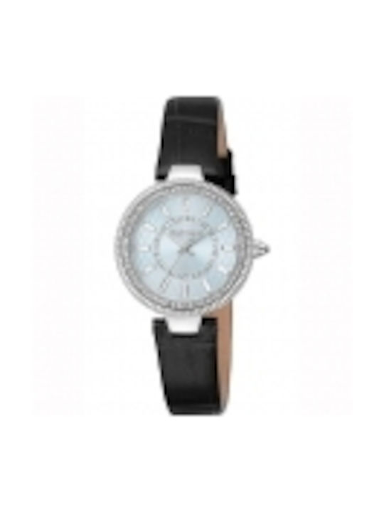 Just Cavalli Watch with Black Leather Strap