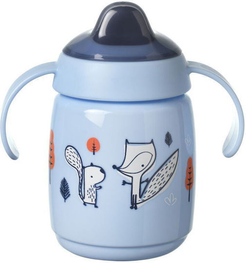 Tommee Tippee Superstar Εκπαιδευτικό Μπιμπερό Πλαστικό με Λαβές Μπλε για 6m+ 300ml