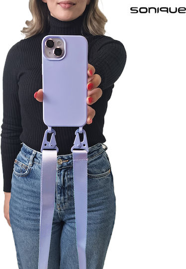 Sonique Strap Задна корица Силикон 0.5мм с Каишка Лилав (Honor Magic5 Lite)