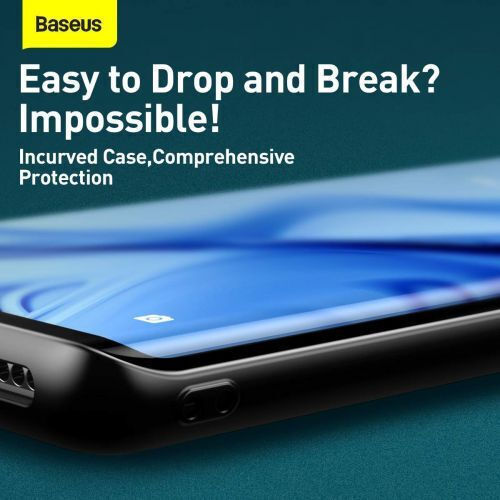Baseus Alloy Umschlag Rückseite Leder / Silikon Schwarz (Huawei Mate 40 Pro)