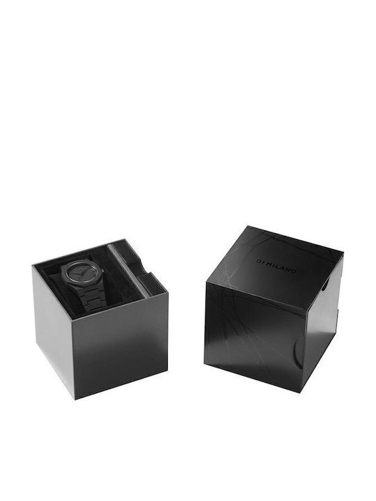 D1 Milano Men's Watch Battery with Black Rubber Strap