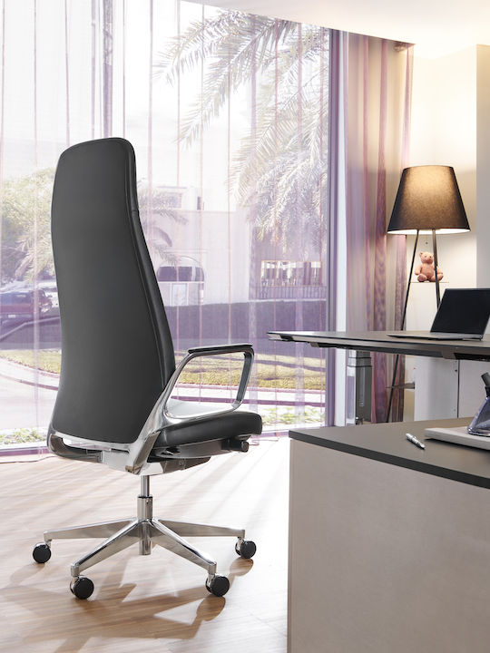 ErgoAction Titan Executive Office Chair with Recline Genuine Leather