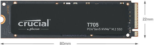 Crucial T705 SSD 4TB Тип M.2 С Връзка PCI Express 5.0 Съвместим С PlayStation 5 CT4000T705SSD3