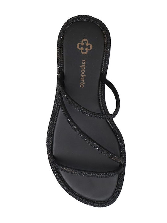Women's Flat Sandals in Black Color