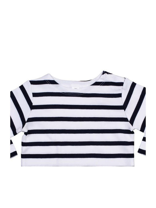 Infant striped top BabyBugz BZ52 White/Navy