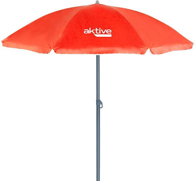 Aktive Solskjerm Foldable Beach Umbrella Aluminum Diameter 1.8m Coral 12τμχ