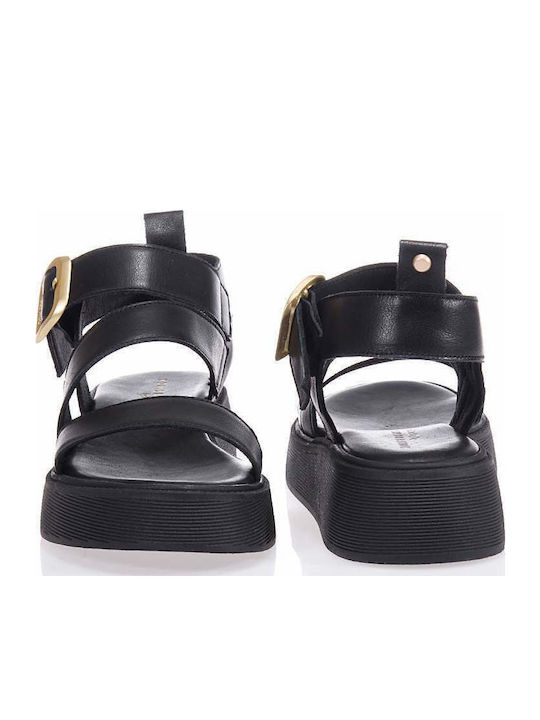 Sommer Damenplattformen Schwarz B40-Schwarz