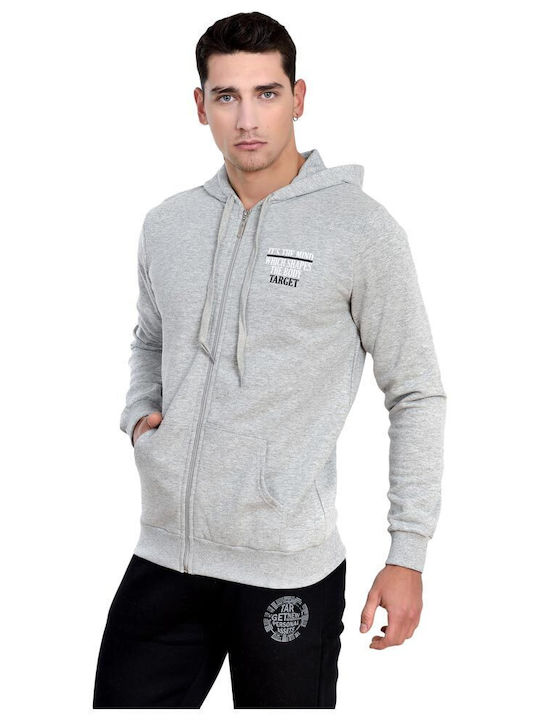 Target Men's Sweatshirt Jacket with Hood and Pockets Gray