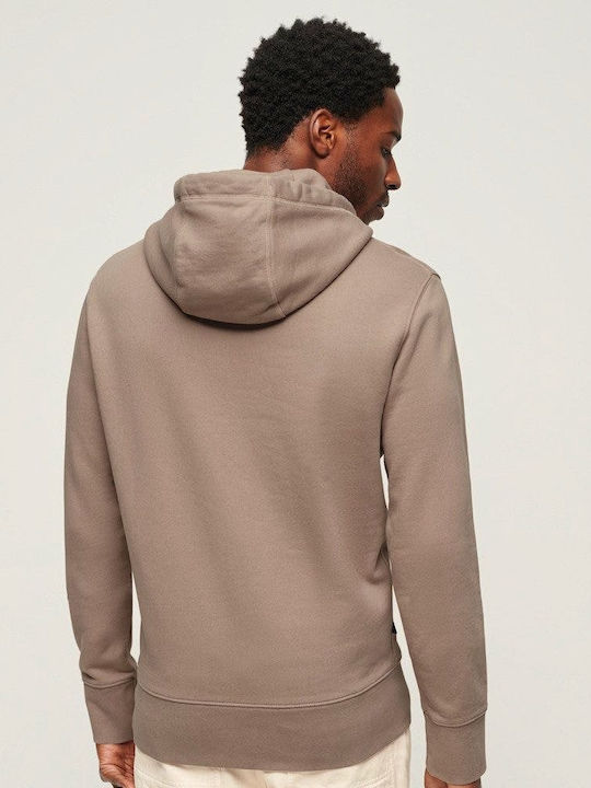 Superdry Sweatshirt with Hood Deep Beige