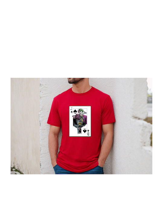 Fruit of the Loom Batman Joker Original T-shirt Batman Κόκκινο Βαμβακερό