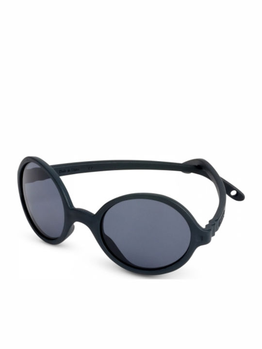 KiETLA Rozz Unbreakable Round Baby Kids Sunglasses Gray For 1-2 Years