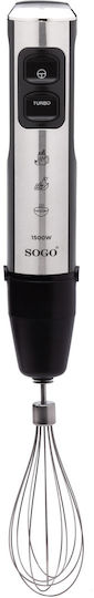 Sogo Handmixer mit Inox-Stab 1500W Silber