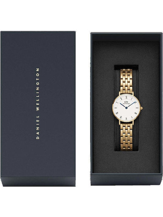 Daniel Wellington Petite Women's Watch with Gold Metal Bracelet