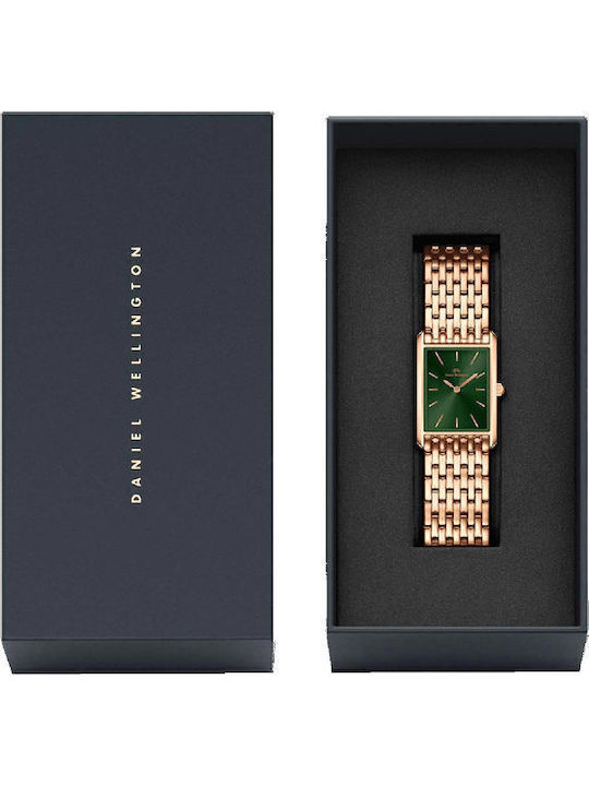 Daniel Wellington Дамски Часовник 22мм Кварцов С Розово Златна Метална Верижка