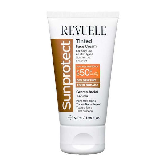 Revuele Sunprotect Tinted Sunscreen Cream Face SPF50+ with Color Golden 50ml