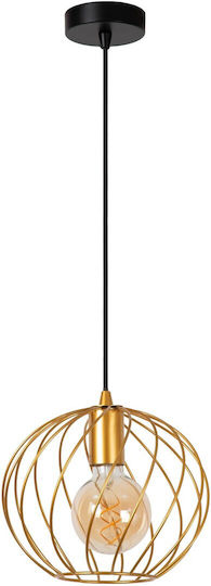 Lucide Lightning Pendant Light Gold with Socket E27 25cm