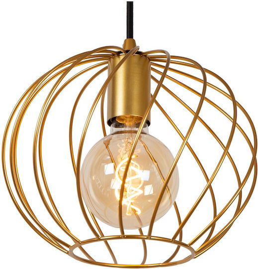 Lucide Lightning Pendant Light Gold with Socket E27 25cm