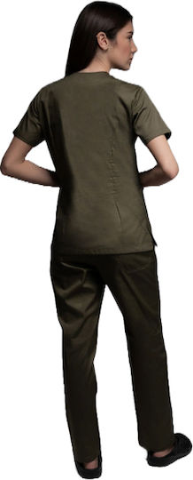 DS Wear Unisex Ιατρική Μπλούζα Χακί