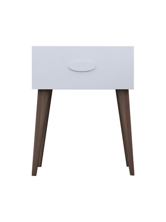 Κομοδίνο Laber Ξύλινο Λευκό 45x30x57.5cm