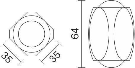 Spot Light Wall-Mounted Outdoor Light LED 2W 3000K