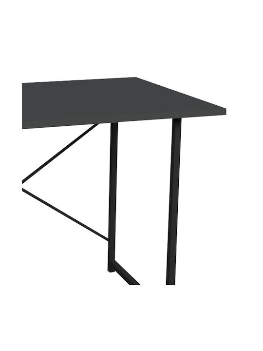 Desk Ustando Wooden Charcoal with Metal Legs 90x60x72cm