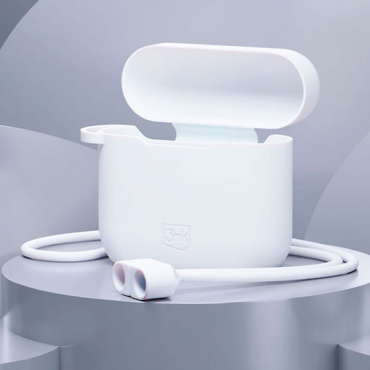 3MK Θήκη Σιλικόνης σε Λευκό χρώμα για Apple AirPods