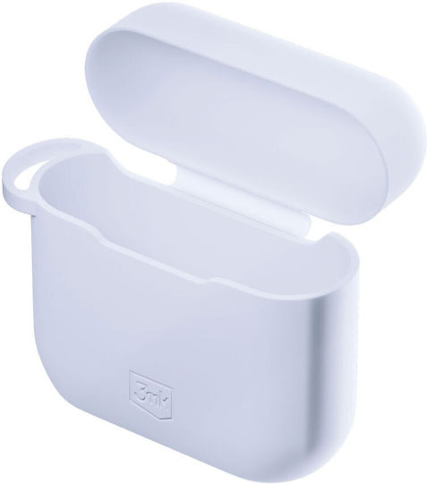 3MK Θήκη Σιλικόνης σε Λευκό χρώμα για Apple AirPods