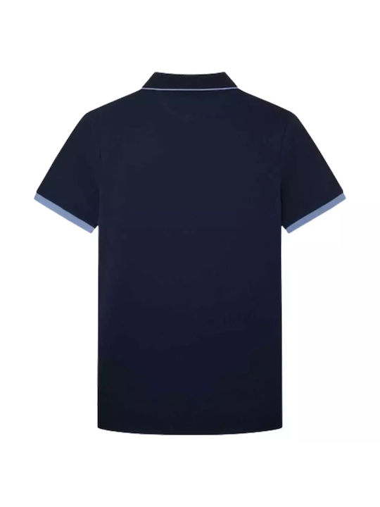 Hackett Men's Short Sleeve Blouse Polo Navy Blue