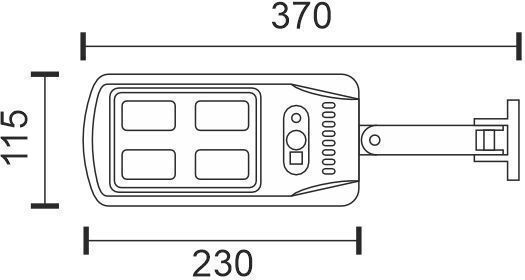 Spot Light Ηλιακό Φωτιστικό Δρόμου 7W 380lm Ψυχρό Λευκό 6000K με Τηλεχειριστήριο IP65