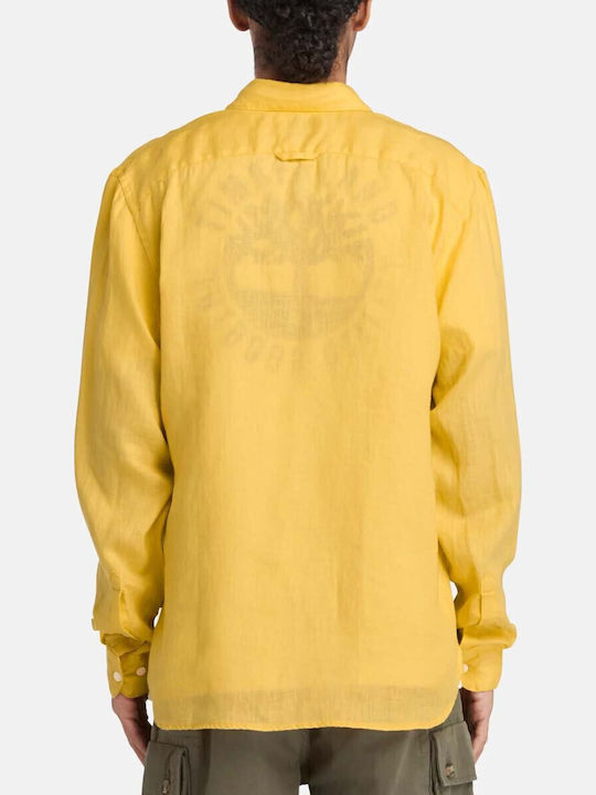 Mill Long-sleeved Linen Shirt Yellow