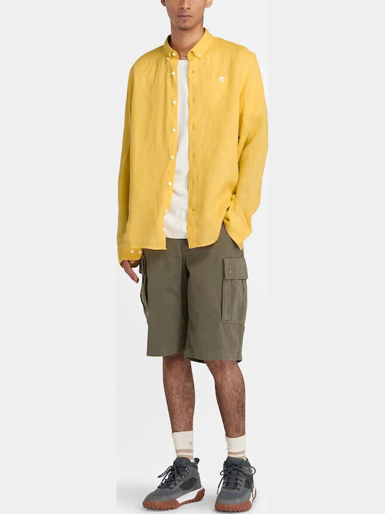 Mill Long-sleeved Linen Shirt Yellow