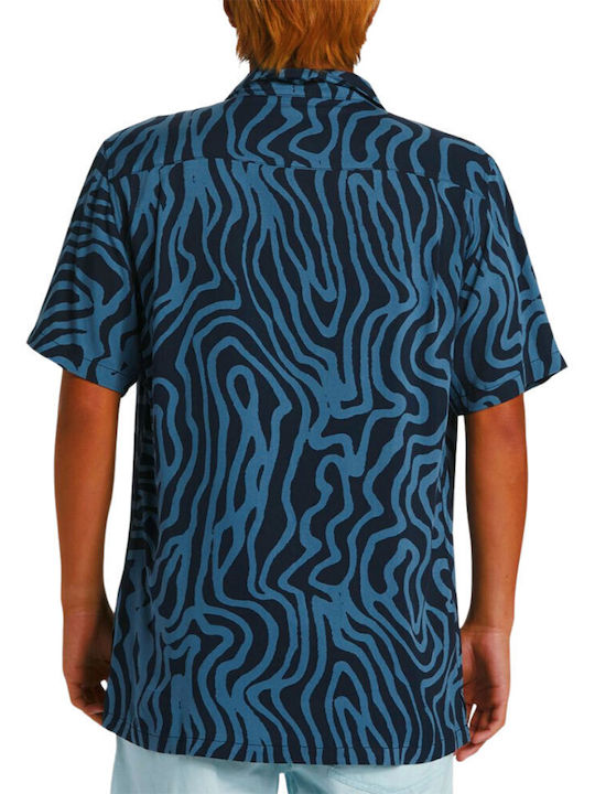 Quiksilver Men's Shirt Short Sleeve Navy Blue