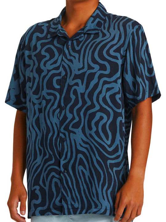 Pool Party Short-sleeved Shirt Navy Blue
