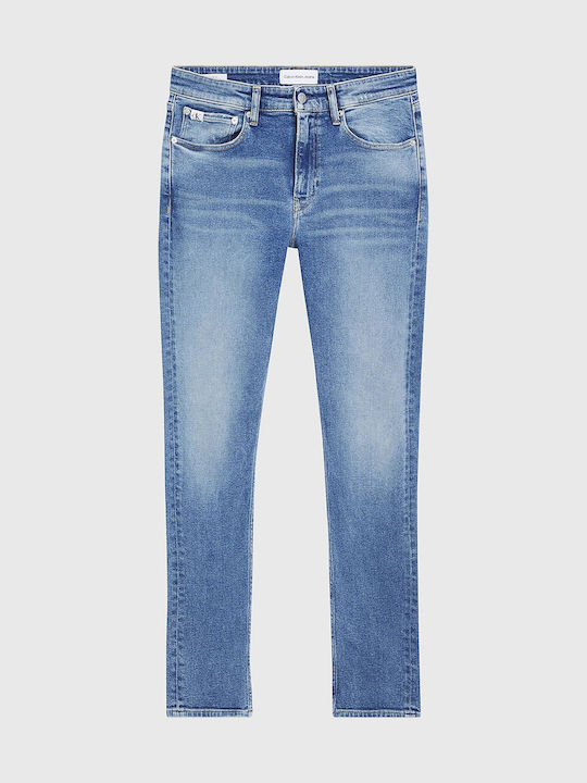 Ανδρικό Παντελόνι Τζιν με Slim Tapered Εφαρμογή DenimLightBlue